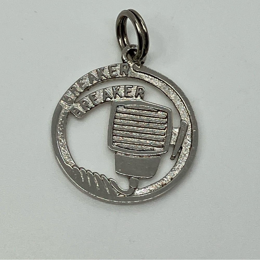 Vtg 925 Sterling Silver Breaker Breaker Radio Trucker Charm / Pendant